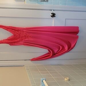 Olga Hot Pink Mid length Nightgown